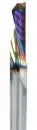 VHM Einzahnfräser linksspirale, rechtschneidend RainBow Sonderbeschichtung Z=1, 3/ 4/ 5/ 6 mm