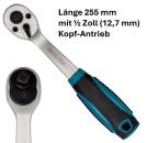 Ratsche 1/2 Zoll 72 Zähne 255 mm Umschaltknarre CrV Stahl Profi Werkzeug