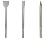 3 Stück: Spitz, Flach und Spatmeißel im Satz, SDS Spitzmeißel Flachmeißel Spatmeißel einzeln oder im Satz 3 Stück Stein, Beton